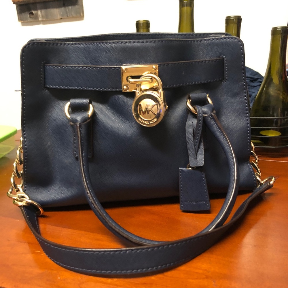 Navy Michael kors purse